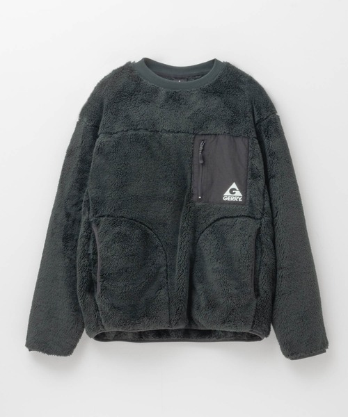 GERRY（ジェリー）の「【別注限定展開】GERRY ボアフリースクルーネック（スウェット・メンズ・グレー/ホワイト/グリーン・M/L/XL）」の3枚目の写真