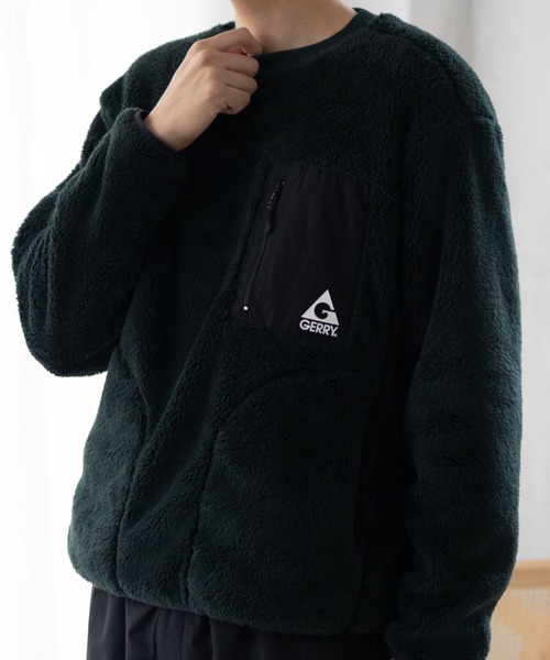 GERRY（ジェリー）の「【別注限定展開】GERRY ボアフリースクルーネック（スウェット・メンズ・グレー/ホワイト/グリーン・M/L/XL）」の16枚目の写真