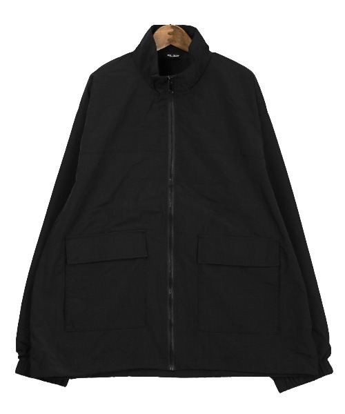 LUXSTYLE（ラグスタイル）の「ナイロンウォッシャーオーバーサイズスタンドジャケット（ナイロンジャケット・メンズ・ブラック/カーキ/グレー・M/L）」の18枚目の写真