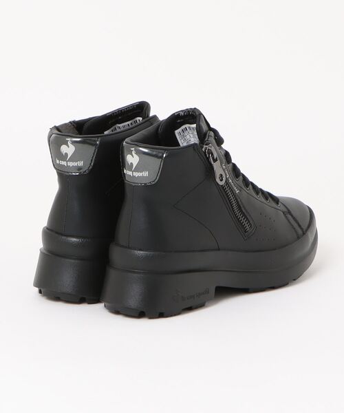 le coq sportif(ルコックスポルティフ)の「【レイン対応】サイドジッパーレースアップブーツ(ラ ローラン RG)(ブーツ・レディース・ブラック/ホワイト系その他2・L/LL/M)」の3枚目の写真