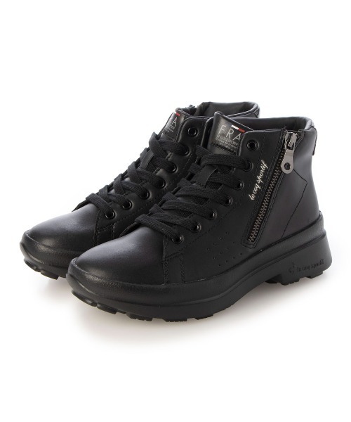 le coq sportif(ルコックスポルティフ)の「【レイン対応】サイドジッパーレースアップブーツ(ラ ローラン RG)(ブーツ・レディース・ブラック/ホワイト系その他2・L/LL/M)」の11枚目の写真