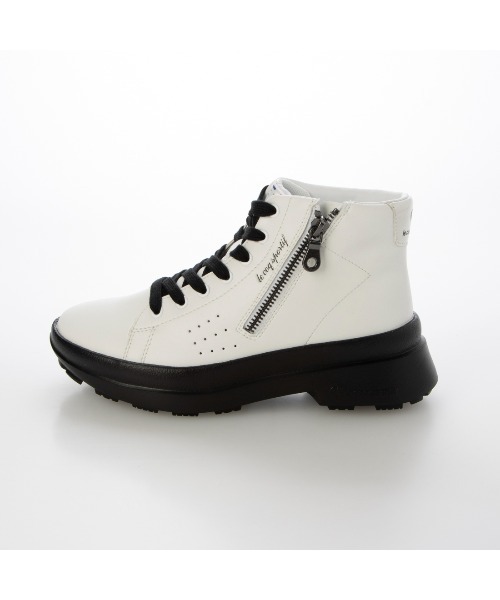 le coq sportif(ルコックスポルティフ)の「【レイン対応】サイドジッパーレースアップブーツ(ラ ローラン RG)(ブーツ・レディース・ブラック/ホワイト系その他2・L/LL/M)」の6枚目の写真