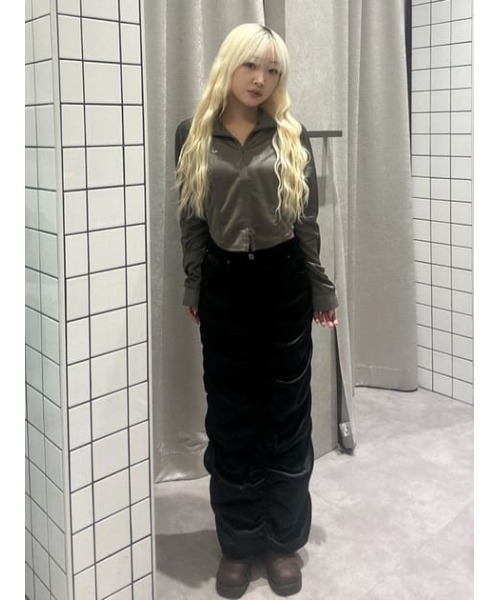 LAGUA GEM（ラグアジェム）の「LUSTER  ロングスカート（スカート・レディース・ブラック/グレー・X-SMALL/MEDIUM/SMALL）」の20枚目の写真