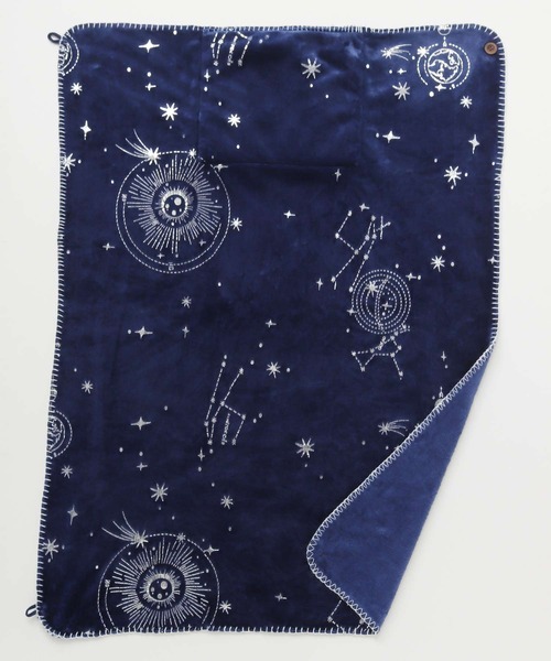 チャイハネ(チャイハネ)の「【チャイハネ】NOMADY 夜空ブランケットS(ブランケット・レディース・グレー/ネイビー・FREE)」の4枚目の写真