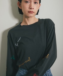 マルチロゴプリントロングTシャツ