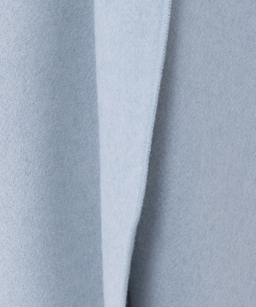 studio CLIP（スタディオクリップ）の「ニードルパンチフーディコート[プチ・プラスサイズあり]（ノーカラーコート・レディース・ライトグレー/ライトブルー/ベージュ・FREE/PF/ﾌﾘｰ(L)）」の8枚目の写真