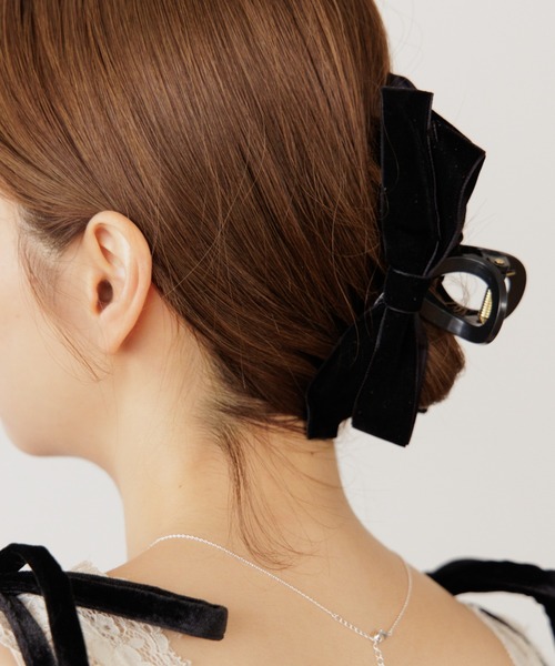 ベルベットトングクリップ（バレッタ/ヘアクリップ）｜flower