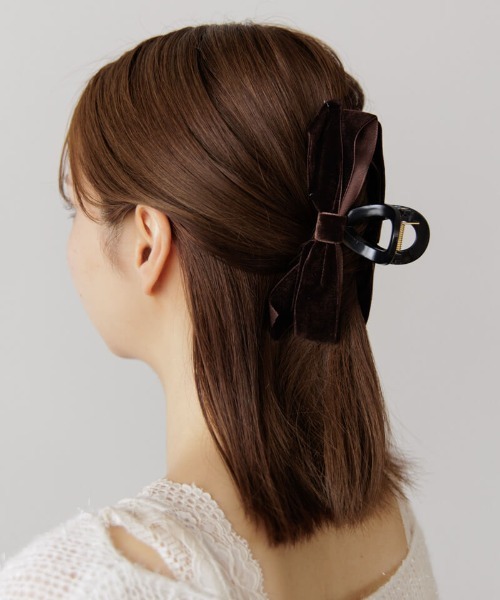 ベルベットトングクリップ（バレッタ/ヘアクリップ）｜flower