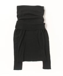 オフショルドレープニットトップス