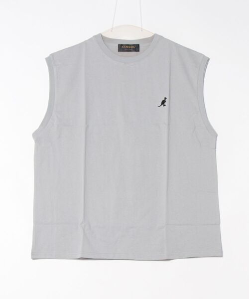 KANGOL(カンゴール)の「【KANGOL】ワンポイント刺繍タンクトップ(Tシャツ/カットソー・メンズ・グレー/ホワイト/グリーン・LARGE/MEDIUM)」の8枚目の写真