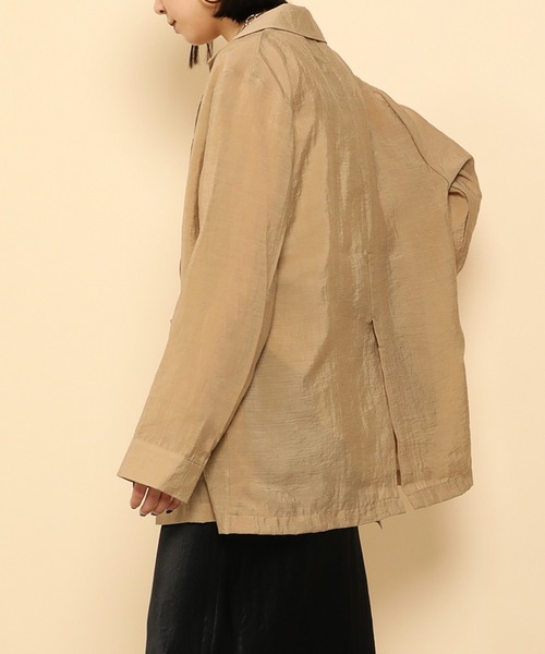 en CAnAF（エンカナフ）の「シアー テーラード ジャケット（テーラードジャケット・レディース・アイボリー/ベージュ/ブラック・L/M）」の11枚目の写真