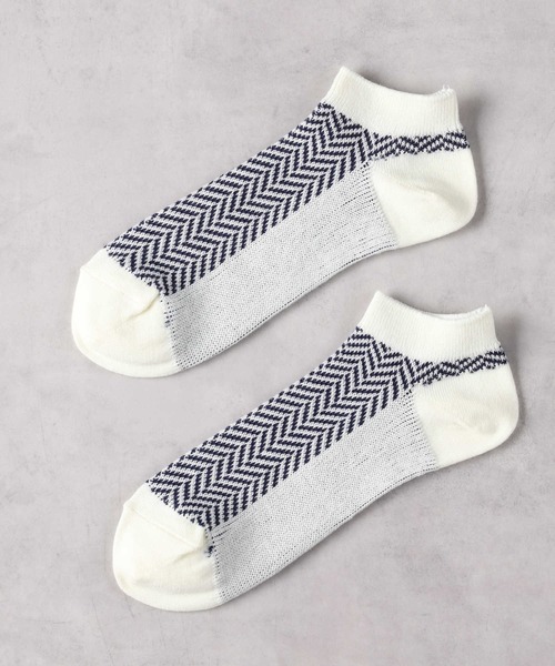 Right-on(ライトオン)の「【BASIC SOCKS】へリンボン柄ソックス(ソックス/靴下・レディース・ピンク/ネイビー・フリー)」の2枚目の写真