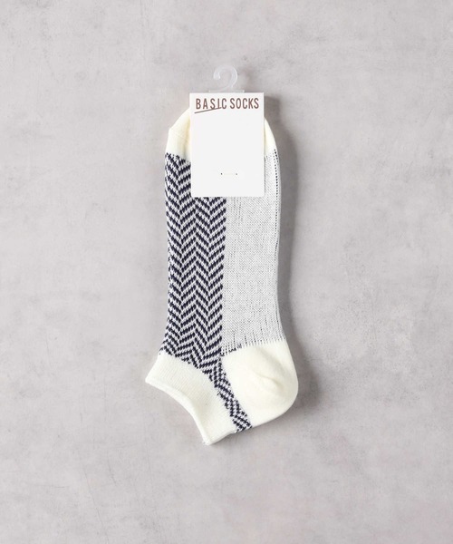 Right-on(ライトオン)の「【BASIC SOCKS】へリンボン柄ソックス(ソックス/靴下・レディース・ピンク/ネイビー・フリー)」の3枚目の写真