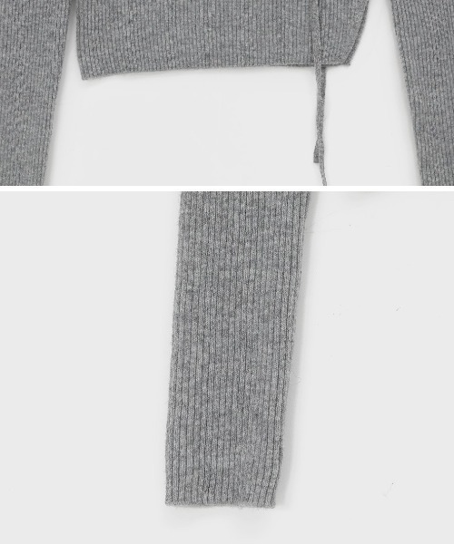 BLACKUP（ブラックアップ）の「[MADE] メイリーリブアンバランスニット（ニット/セーター・レディース・グレー/ブラック・ONESIZE）」の14枚目の写真