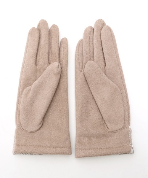 axes femme(アクシーズファム)の「リング風リボン付スエード手袋(手袋・レディース・ブルー/ベージュ・FREE)」の5枚目の写真