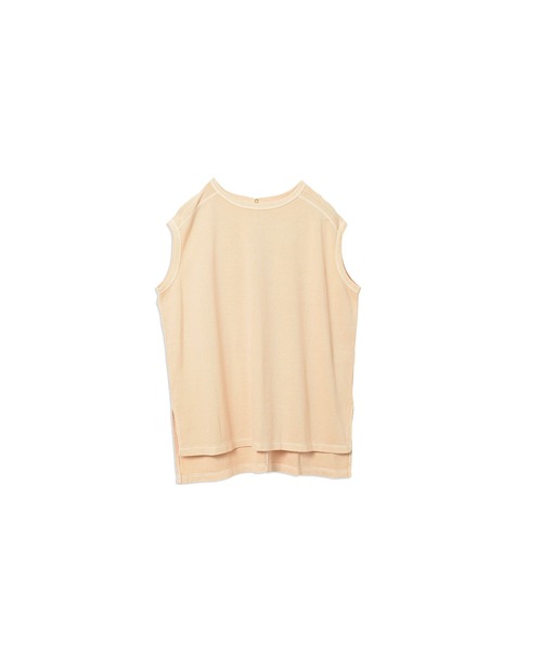 kha:ki(カーキ)の「「KHA:KI / カーキ」 ハニカムスリーブレストップ HONEYCOMB SLEEVELESS TOP(Tシャツ/カットソー・レディース・ブラック/オフホワイト/オレンジ系その他/ライトグリーン・1)」の2枚目の写真
