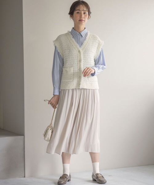 組曲(クミキョク)の「ギャザーライトデシン パンツ(その他パンツ・レディース・アイボリー系/ピンク系9/ベージュ系/ブラック系・3/2/1)」の5枚目の写真