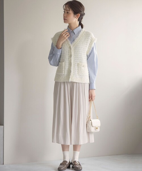 組曲(クミキョク)の「ギャザーライトデシン パンツ(その他パンツ・レディース・アイボリー系/ピンク系9/ベージュ系/ブラック系・3/2/1)」の7枚目の写真