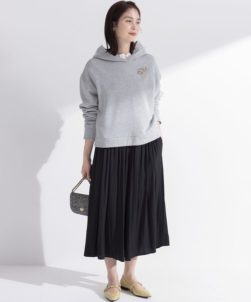 組曲(クミキョク)の「ギャザーライトデシン パンツ(その他パンツ・レディース・アイボリー系/ピンク系9/ベージュ系/ブラック系・3/2/1)」の8枚目の写真