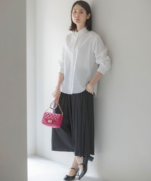 組曲(クミキョク)の「ギャザーライトデシン パンツ(その他パンツ・レディース・アイボリー系/ピンク系9/ベージュ系/ブラック系・3/2/1)」の11枚目の写真