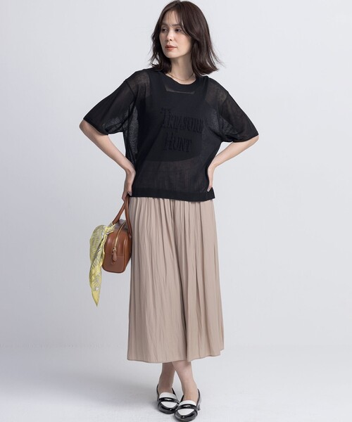 組曲(クミキョク)の「ギャザーライトデシン パンツ(その他パンツ・レディース・アイボリー系/ピンク系9/ベージュ系/ブラック系・3/2/1)」の17枚目の写真