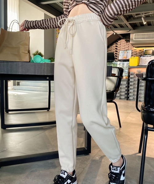 aimoha（アイモハ）の「ジョガーパンツ（スウェットパンツ・レディース・ピンク/ライトグリーン/グリーン/杢グレー/ライトベージュ/チョコ/ダークグレー/ブラック・SMALL/MEDIUM/LARGE/X-LARGE/XX-LARGE）」の6枚目の写真