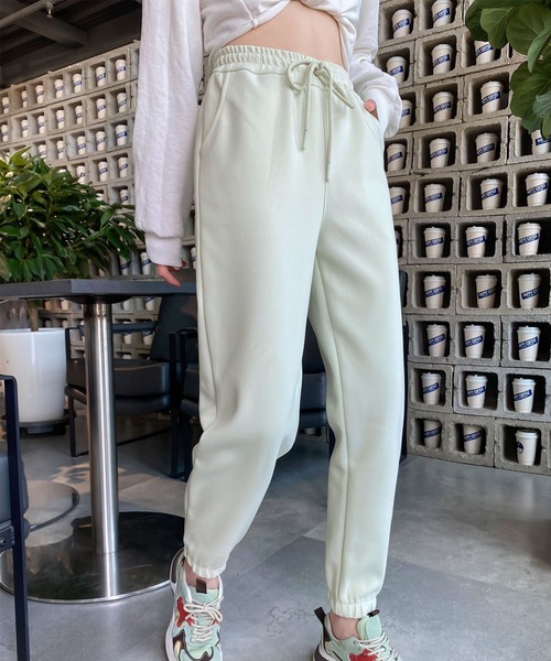 aimoha（アイモハ）の「ジョガーパンツ（スウェットパンツ・レディース・ピンク/ライトグリーン/グリーン/杢グレー/ライトベージュ/チョコ/ダークグレー/ブラック・SMALL/MEDIUM/LARGE/X-LARGE/XX-LARGE）」の8枚目の写真