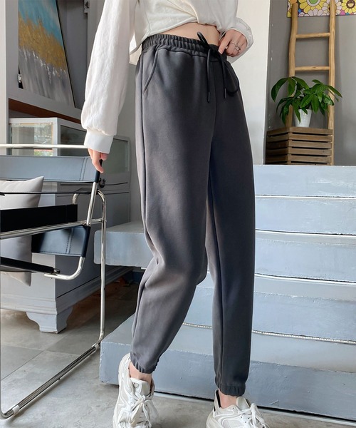 aimoha（アイモハ）の「ジョガーパンツ（スウェットパンツ・レディース・ピンク/ライトグリーン/グリーン/杢グレー/ライトベージュ/チョコ/ダークグレー/ブラック・SMALL/MEDIUM/LARGE/X-LARGE/XX-LARGE）」の3枚目の写真