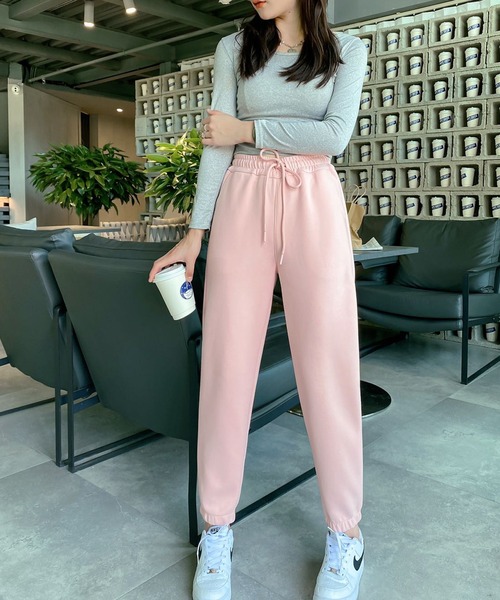 aimoha（アイモハ）の「ジョガーパンツ（スウェットパンツ・レディース・ピンク/ライトグリーン/グリーン/杢グレー/ライトベージュ/チョコ/ダークグレー/ブラック・SMALL/MEDIUM/LARGE/X-LARGE/XX-LARGE）」の13枚目の写真