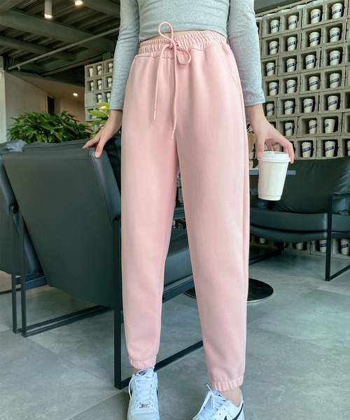 aimoha（アイモハ）の「ジョガーパンツ（スウェットパンツ・レディース・ピンク/ライトグリーン/グリーン/杢グレー/ライトベージュ/チョコ/ダークグレー/ブラック・SMALL/MEDIUM/LARGE/X-LARGE/XX-LARGE）」の15枚目の写真