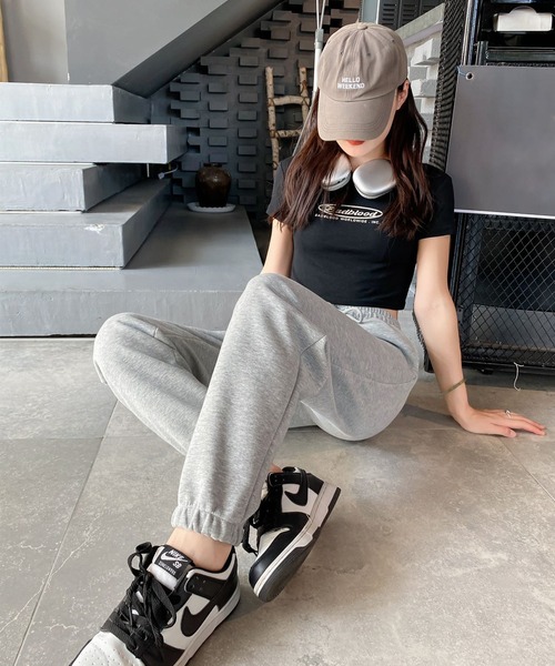 aimoha（アイモハ）の「ジョガーパンツ（スウェットパンツ・レディース・ピンク/ライトグリーン/グリーン/杢グレー/ライトベージュ/チョコ/ダークグレー/ブラック・SMALL/MEDIUM/LARGE/X-LARGE/XX-LARGE）」の16枚目の写真