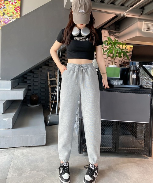 aimoha（アイモハ）の「ジョガーパンツ（スウェットパンツ・レディース・ピンク/ライトグリーン/グリーン/杢グレー/ライトベージュ/チョコ/ダークグレー/ブラック・SMALL/MEDIUM/LARGE/X-LARGE/XX-LARGE）」の17枚目の写真