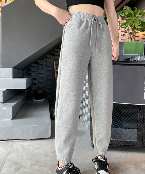 aimoha（アイモハ）の「ジョガーパンツ（スウェットパンツ・レディース・ピンク/ライトグリーン/グリーン/杢グレー/ライトベージュ/チョコ/ダークグレー/ブラック・SMALL/MEDIUM/LARGE/X-LARGE/XX-LARGE）」の18枚目の写真