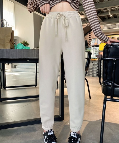 aimoha（アイモハ）の「ジョガーパンツ（スウェットパンツ・レディース・ピンク/ライトグリーン/グリーン/杢グレー/ライトベージュ/チョコ/ダークグレー/ブラック・SMALL/MEDIUM/LARGE/X-LARGE/XX-LARGE）」の22枚目の写真