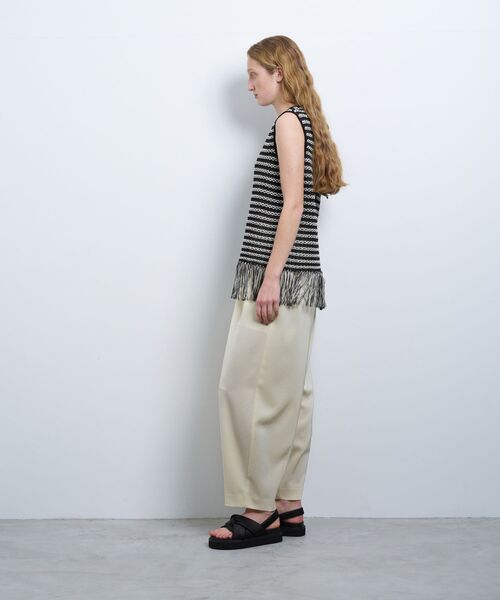 LANVIN en Bleu(ランバンオンブルー)の「フリンジヘムノースリーブニット(ニット/セーター・レディース・オレンジ/ブラック・38)」の11枚目の写真