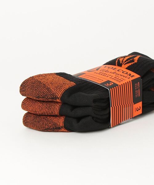 VOLCOM（ボルコム）の「【VOLCOM】VOLCOM WORKWEAR SOCK 3PK（ソックス/靴下・メンズ・ブラック・O/S）」の2枚目の写真