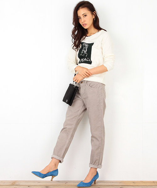 B:MING by BEAMS(ビーミングバイビームス)の「<InRed12月号掲載><VERY11月号掲載>Lee / コーデュロイパンツ(その他パンツ・レディース・ホワイト/グレー・MEDIUM/X-SMALL/SMALL)」の14枚目の写真