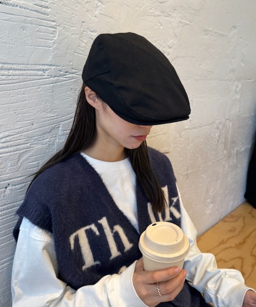 CIAOPANIC TYPY（チャオパニックティピー）の「【UNISEX】ハンチング帽（ハンチング/ベレー帽・メンズ・ブラック/ベージュ・ONE SIZE）」の4枚目の写真