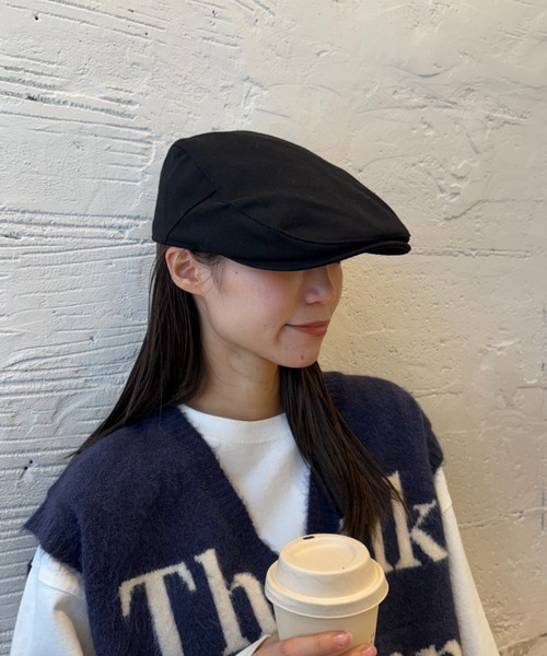 CIAOPANIC TYPY（チャオパニックティピー）の「【UNISEX】ハンチング帽（ハンチング/ベレー帽・メンズ・ブラック/ベージュ・ONE SIZE）」の5枚目の写真