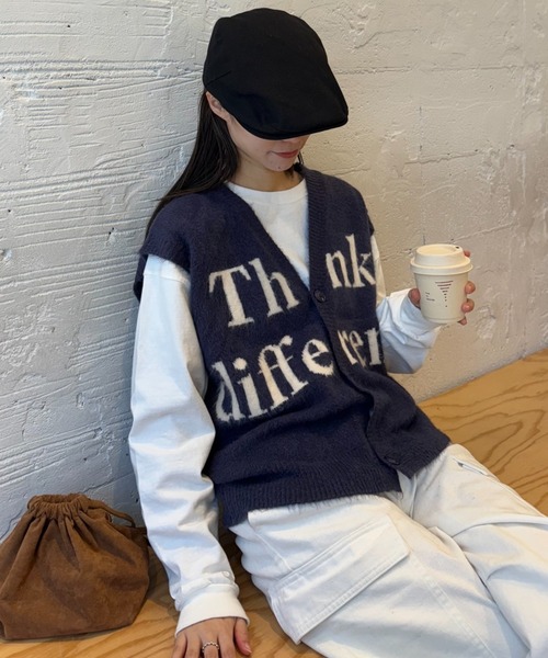 CIAOPANIC TYPY（チャオパニックティピー）の「【UNISEX】ハンチング帽（ハンチング/ベレー帽・メンズ・ブラック/ベージュ・ONE SIZE）」の6枚目の写真