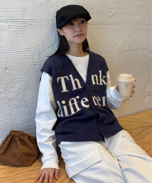 CIAOPANIC TYPY（チャオパニックティピー）の「【UNISEX】ハンチング帽（ハンチング/ベレー帽・メンズ・ブラック/ベージュ・ONE SIZE）」の7枚目の写真
