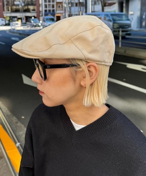 CIAOPANIC TYPY（チャオパニックティピー）の「【UNISEX】ハンチング帽（ハンチング/ベレー帽・メンズ・ブラック/ベージュ・ONE SIZE）」の8枚目の写真