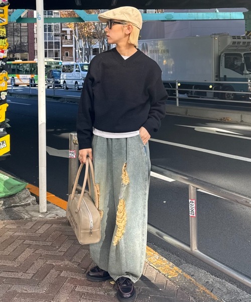 CIAOPANIC TYPY（チャオパニックティピー）の「【UNISEX】ハンチング帽（ハンチング/ベレー帽・メンズ・ブラック/ベージュ・ONE SIZE）」の11枚目の写真