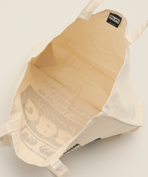 OBEY(オベイ)の「【OBEY / オベイ】 RECORDS BUY SELL TRADE 100553981(トートバッグ・レディース・アイボリー・FREE)」の5枚目の写真