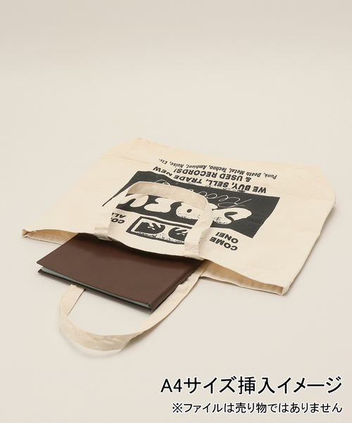 OBEY(オベイ)の「【OBEY / オベイ】 RECORDS BUY SELL TRADE 100553981(トートバッグ・レディース・アイボリー・FREE)」の6枚目の写真