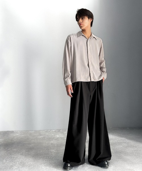 Classical Origin(クラシカルオリジン)の「3タック スーパーワイド ボリュームスラックス/Three-Tuck Super Wide Volume Trousers(スラックス・メンズ・ブラック/チャコール/ダークブラウン/ライトグレー・LARGE/MEDIUM/SMALL)」の20枚目の写真