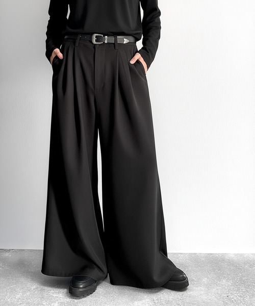 セール】「美しさはタックから。」3タックスーパーワイドスラックス