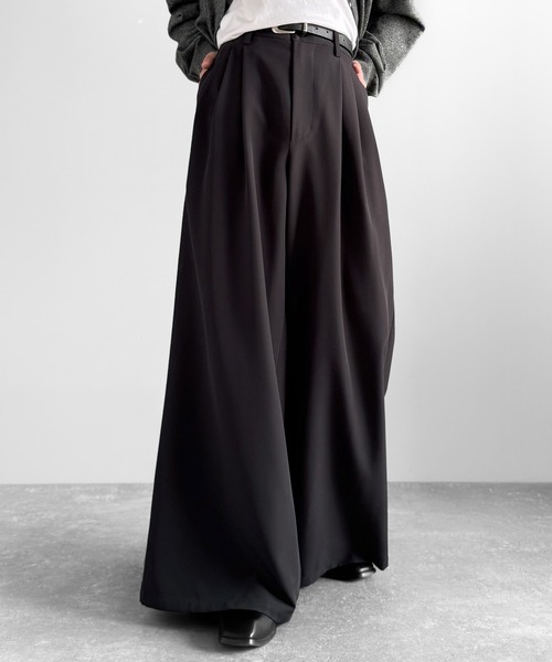 Classical Origin（クラシカルオリジン）の「「美しさはタックから。」3タックスーパーワイドスラックス／Three-Tuck Super Wide Trousers（スラックス・メンズ・ブラック/チャコール・LARGE/MEDIUM/SMALL）」の22枚目の写真