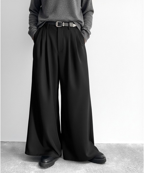 Classical Origin(クラシカルオリジン)の「3タック スーパーワイド ボリュームスラックス/Three-Tuck Super Wide Volume Trousers(スラックス・メンズ・ブラック/チャコール・LARGE/MEDIUM/SMALL)」の20枚目の写真
