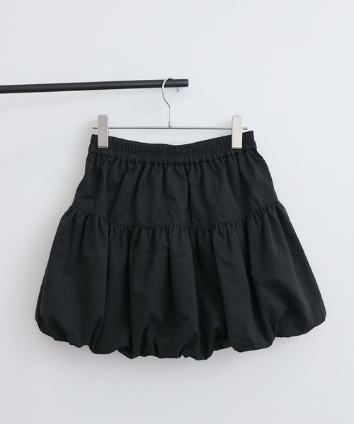 VIS（ビス）の「【洗える】バルーンミニスカート（スカート・レディース・ブラック/オフホワイト・FREE）」の14枚目の写真